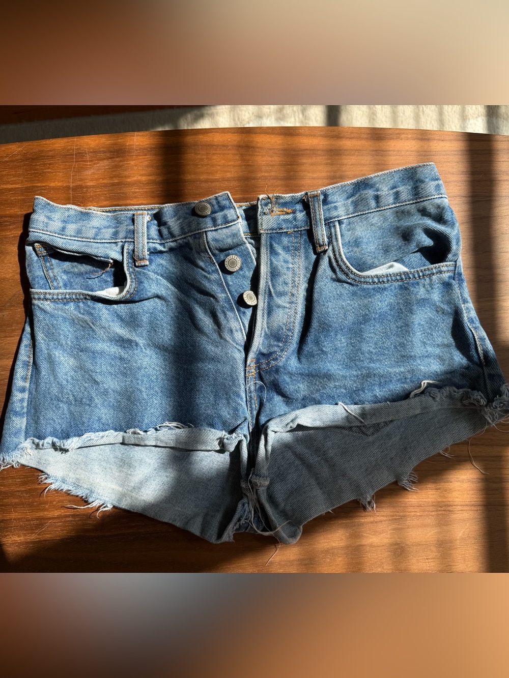 Brandy Melville Mid/High-Waist Denim Shorts